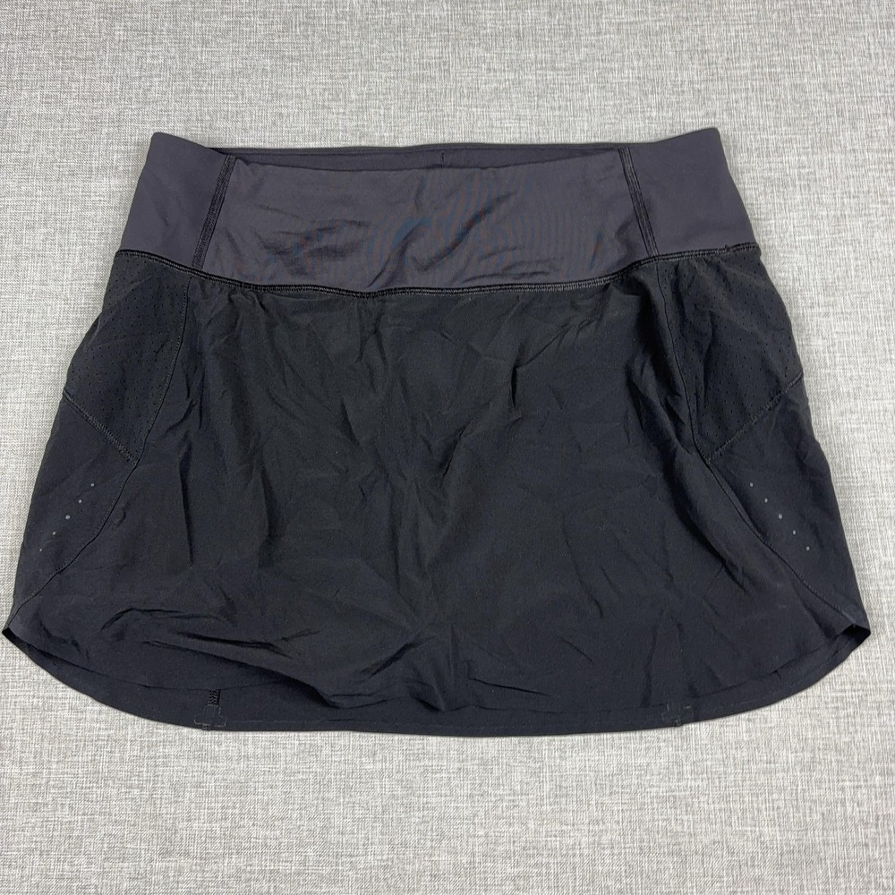 Athleta Skort Womens Medium Black Run With It Running Athletic Shorts Active